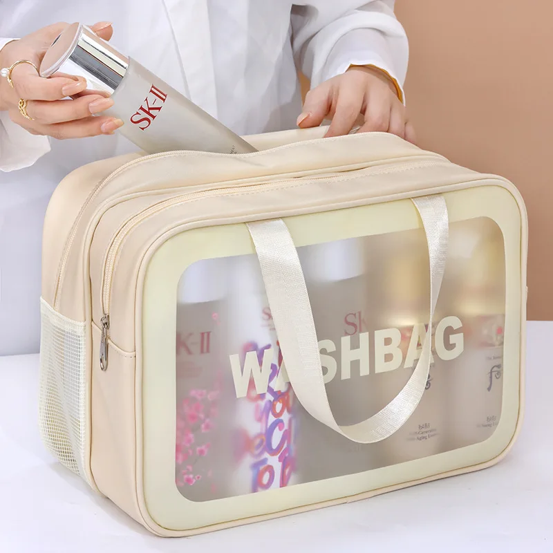 Wet-dry separation makeup bag portable toiletry bag travel essentials large capacity storage bag fitness swimming essentials-animated-img