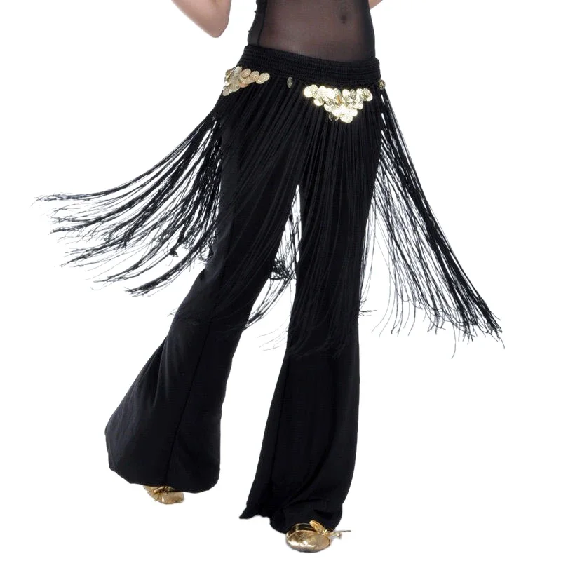 קנו בגדי במה וריקוד  Belly Dance Hip Scarf Belt Tribal Fringe