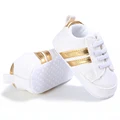 Toddler Baby Girl Shoes 0 to 3 6 9 12 18 24 Months Casual Cute Gold White Baby Boy Shoes First Walkers Soft Crib Shoes Infantil preview-2