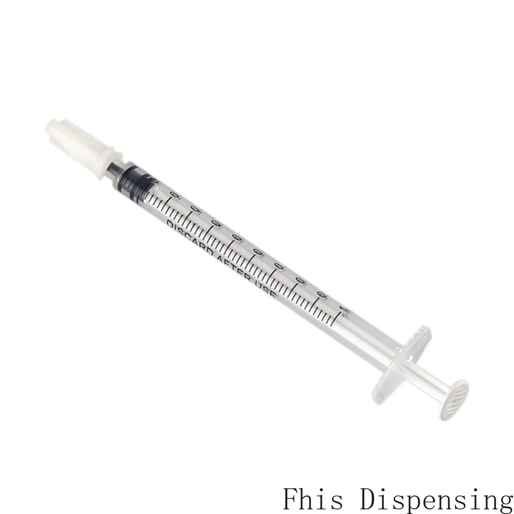 10/20/50Pcs Disposable Syringe With Needle 1ML Sterile Individual Package  For Scientific Lab Refilling Feeding Liquid Measuring