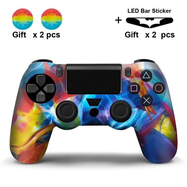 Αγορά Βιντεοπαιχνίδια  Silicone Case For PS4 Controller Cover For  dualshock 4 Gamepad joystick Skin For PS4 Accesorios 2 thumbsticks Grips  Caps