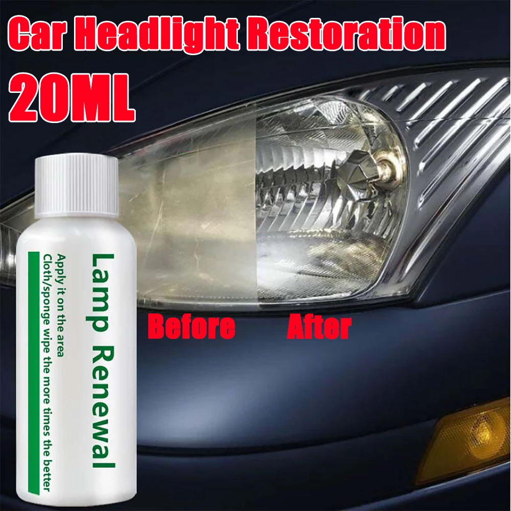 20ML Liquid Lamp Retreading Agent Lamp Renovation Car Maintenance Car Headlight Restoration Polishing Agent Liquid Glass for Car-animated-img