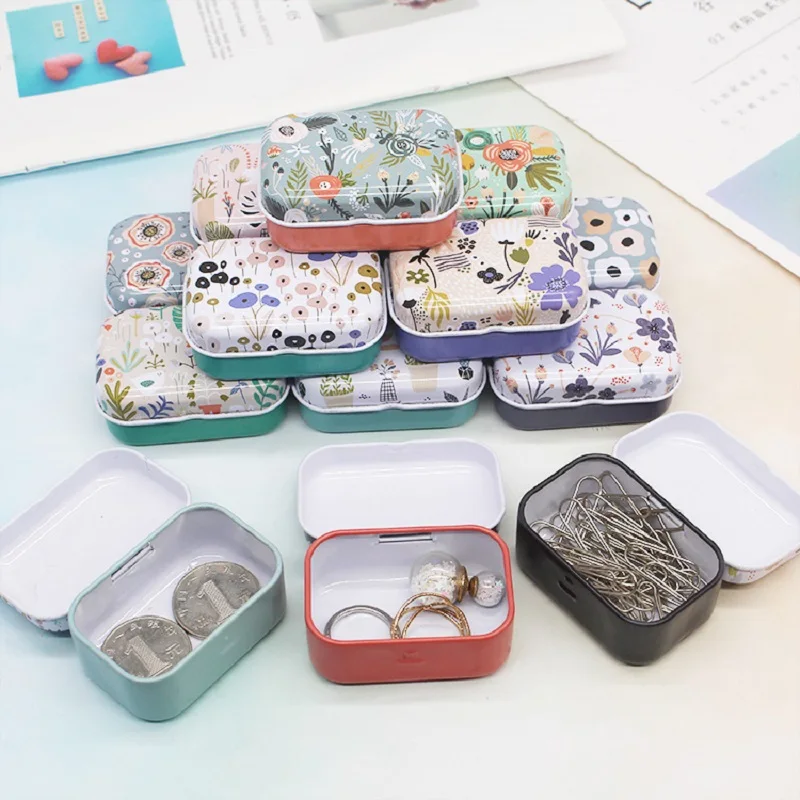 Colorful mini tin box sealed jar packing boxes jewelry, candy box small  storage boxes cans coin earrings, headphones gift box