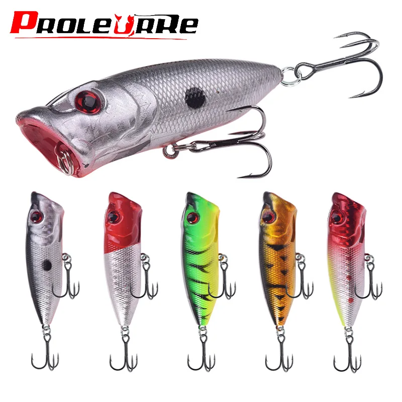 1pc Popper Fishing Lure 6cm/6.3g Hard Bait Artificial Topwater
