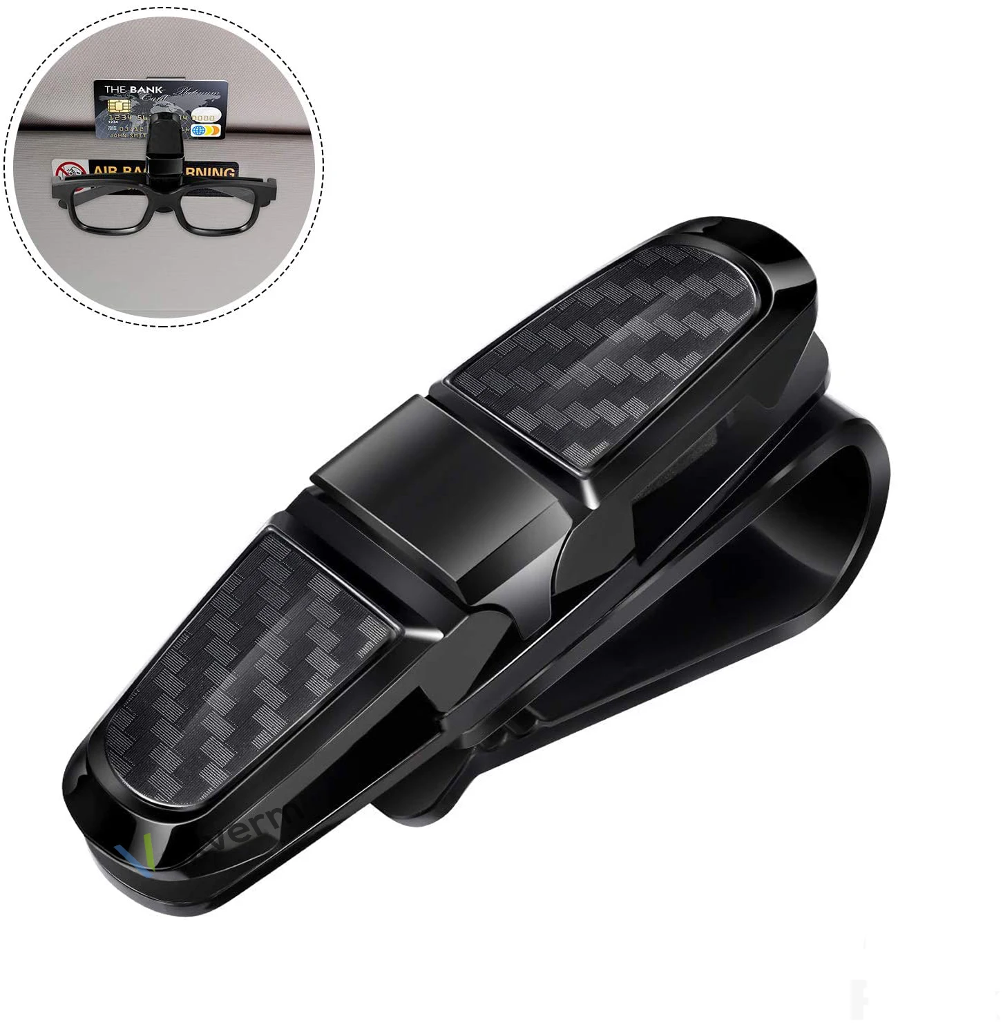 Vexverm Car Glasses Holder Portable Ticket Card Clamp Car Sun Visor Sunglasses Clip ABS Eyeglasses Case Auto Accessories-animated-img