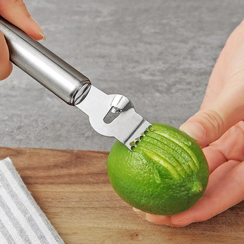 Lemon Zester Grater Stainless Steel Lemon Grater Orange Peeler Citrus Fruit Grater Peeling Knife Kitchen Gadgets Bar Accessories-animated-img