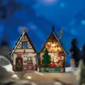 Robotime DIY Miniature House Kit Decoration Christmas Fireplace Mini House Building Craft Kits for Adults Gift  For Christmas preview-3