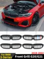 For BMW G20 3-Series G20 G21 G28 2019-2020 Front Bumper Hood Kidney Grill Racing Grilles Replacement Black Diamond Meteor Style preview-1