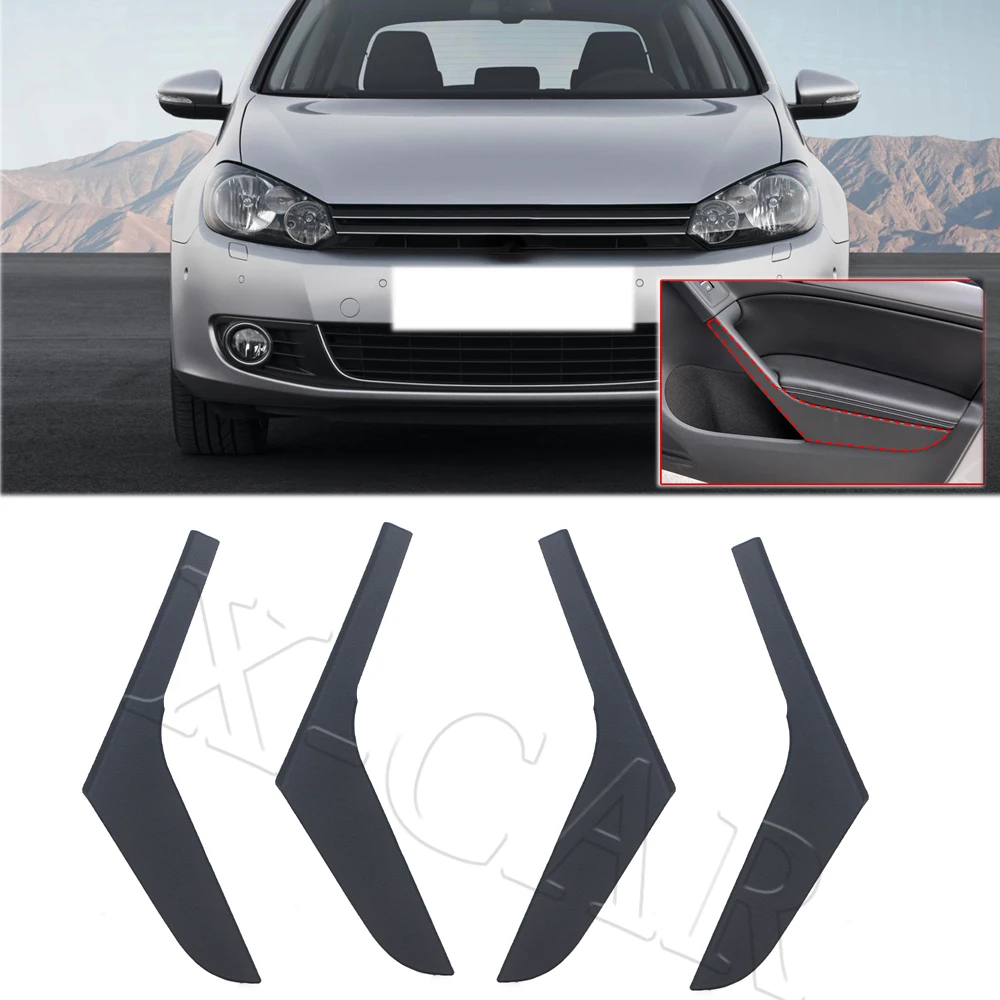 Car Interior Door Black Left Right Handle Cover Trim For VW Golf 6 MK6 2009 2010 2011 2012 2013 5K4868039A 5K4868040A-animated-img