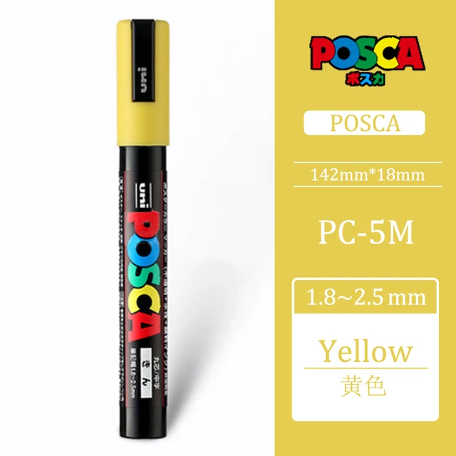 Uni Pc-5m Pop Posca Marker 1.8-2.5mm Waterborne Advertising Poster/graffiti  Marker Characters Bright And Colorful Highlighter - Art Markers - AliExpress