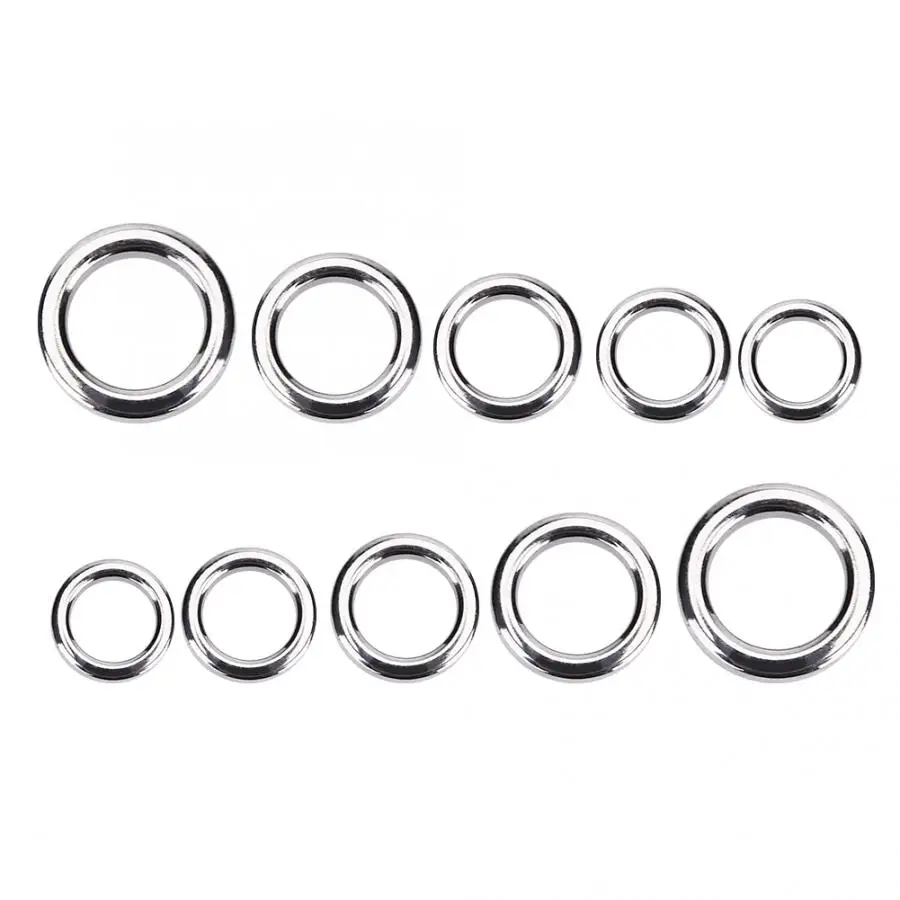 Stainless Steel Split Ring Fishing Double Oval Split Ring Solid