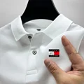 Men's Trendy Fashion Summer Streetwear T-Shirt Top Business Casual Polo Summer Collar POLO Short Sleeve preview-1