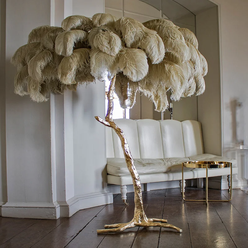 tree trunk floor lamp