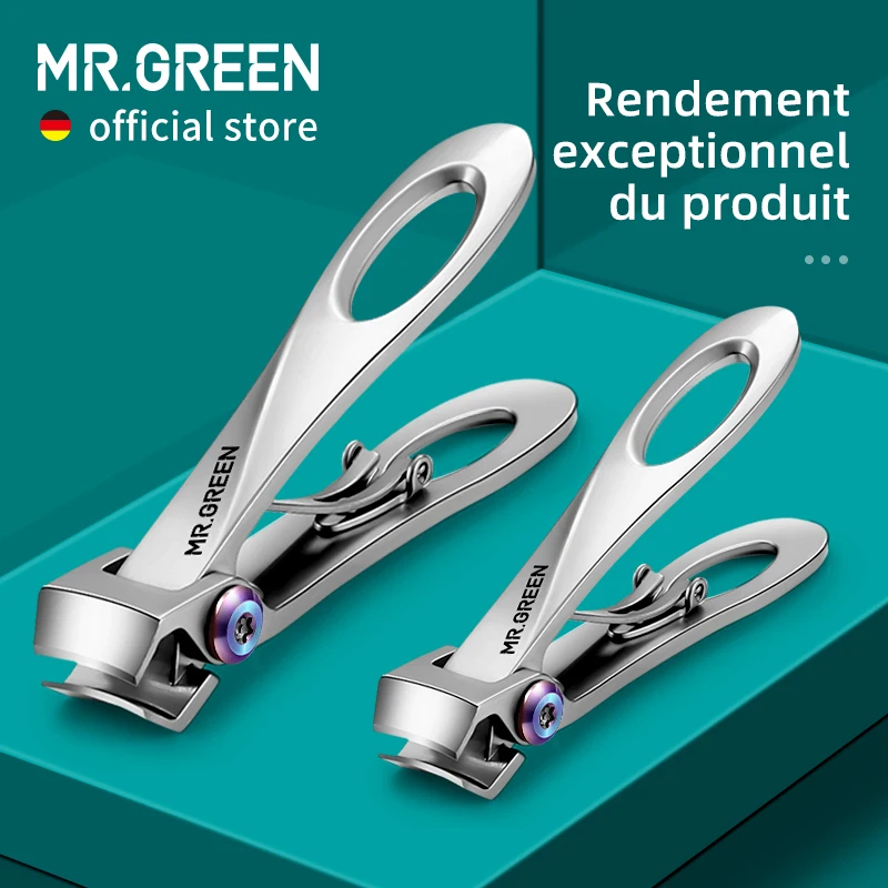 MR.GREEN Nail Clippers Wide Jaw Opening Stainless Steel Fingernail Clipper Thick Hard Toenail Cutter Manicure Scissors tools-animated-img