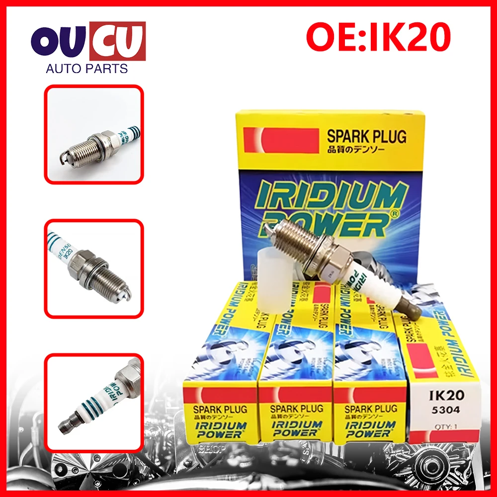 4PCS/lot IK20-5304 Iridium Spark Plug For Audi Honda Toyota Nissan Mazda Volvo Volkswagen BMW Peugeot Mitsubishi IK20 5304-animated-img