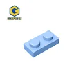 Gobricks 10pcs moc מרכיב חלקיקים צלחת 1 x 2 תואם 3023 6225 עשה זאת בעצמך אבני בניין חלקיק ילד פאזל מתנה