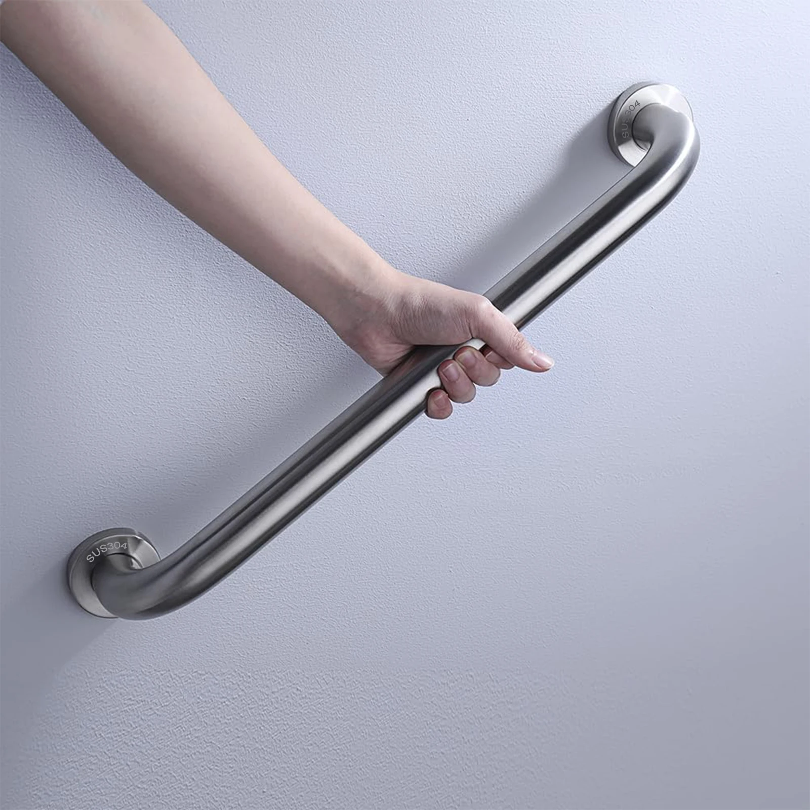 24inch Bathroom and Shower Handrails, 1 Pack 18inch Bathroom Disabled Safety Handrails, 1.25inch Diameter, Thick Shower Handles, 12inch Safety Shower Stainless Steel Handrails with Hidden Screws for Elderly or Disabled, Sus304 12“ 18” 24”-animated-img