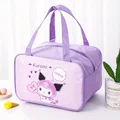 Hello Kitty & Kuromi Lunch Storage Bag, Cinnamoroll Melody Pattern Portable Handbag,Insulated Reusable Bento Box Storage Bag