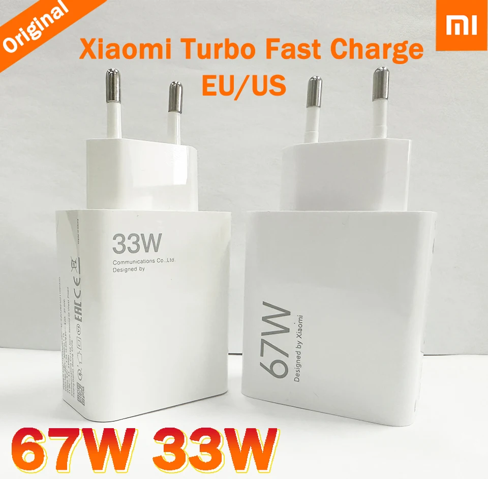 Xiaomi Original 67W Charger EU US Turbo Fast Charge 6A Type C Cargador For  Xiaomi 12 11 Ultra Pro Redmi Note 11 Pro Pad 5 Poco
