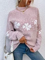 Christmas Turtleneck Women's Sweater Fashion Knitted Long Sleeve Tops Casual Pink Pullovers Autumn Winter New In Knitwears 2023 preview-4