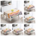 Home tablecloths dining decoration and rectangular table accessories waterproof cloth Anti-stain nordic boho morandi abstract preview-1