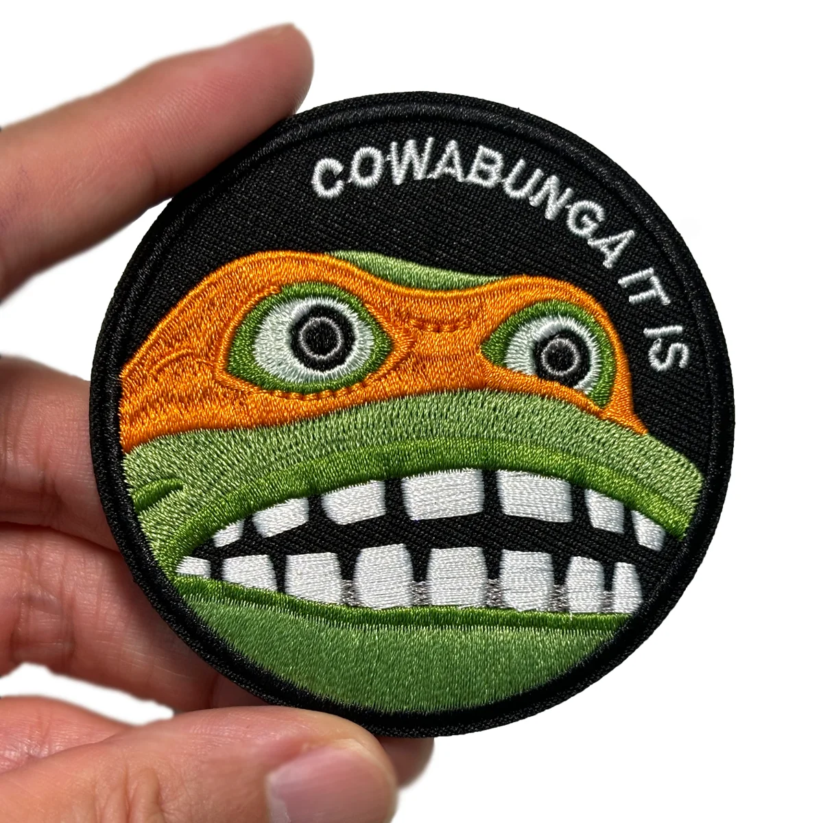 Cowabunga It is - Funny Embroidered Morale Patch with Hook & Loop Fastener for Backpacks, Uniforms, Jackets & Hats preview-1