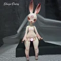 ShugaFairy Bjd Dolls 1/5 Moon White Halloween Rabbit Doll with Chomper Face Plate Tail Heart All in High Quality Doll Ball preview-3