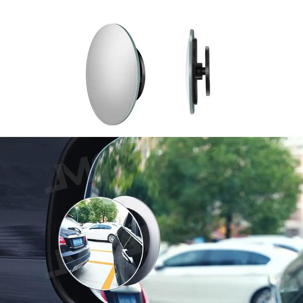 360 Degree HD Blind Spot Mirror For Car Reverse Frameless Ultrathin Wide Angle Round Convex Rearview Mirror Auto Car Accessories-animated-img