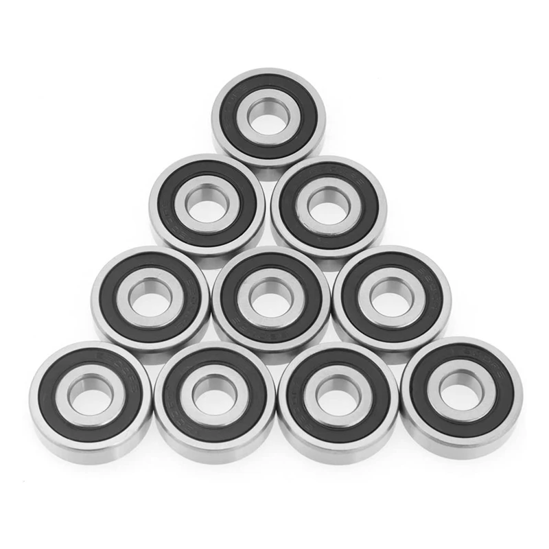 10Pcs/Set Bearing Balls 6200-2RS Double Rubber Sealed Steel Deep Groove Ball Bearing Size 10 X 30 X 9Mm-animated-img