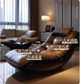 Sofa chair living room new single minimalist Italian leisure single leather recliner preview-2