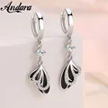 925 Sterling Silver Earrings Designed Bow Zircon Long Earrings Engagement Jewelry Gift For Women Charm preview-1