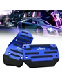 Universal Aluminum Automatic Transmission Car Pedal Cover Brake Fuel Gas Foot Pad Set Kit Pedals Red Blue -Slip Tools Automotive