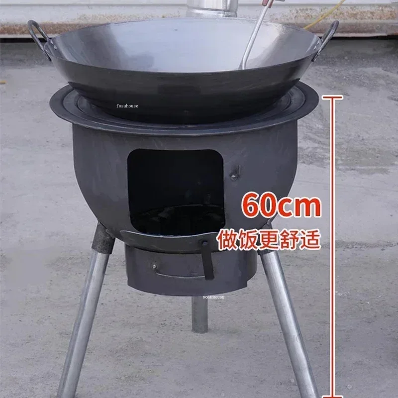 Camping Fire Pits Outdoor Grill Stand Camping Furnace Heating Wood Fire Stove Household Rural Portable Brazier Stove Stand ZZ-animated-img