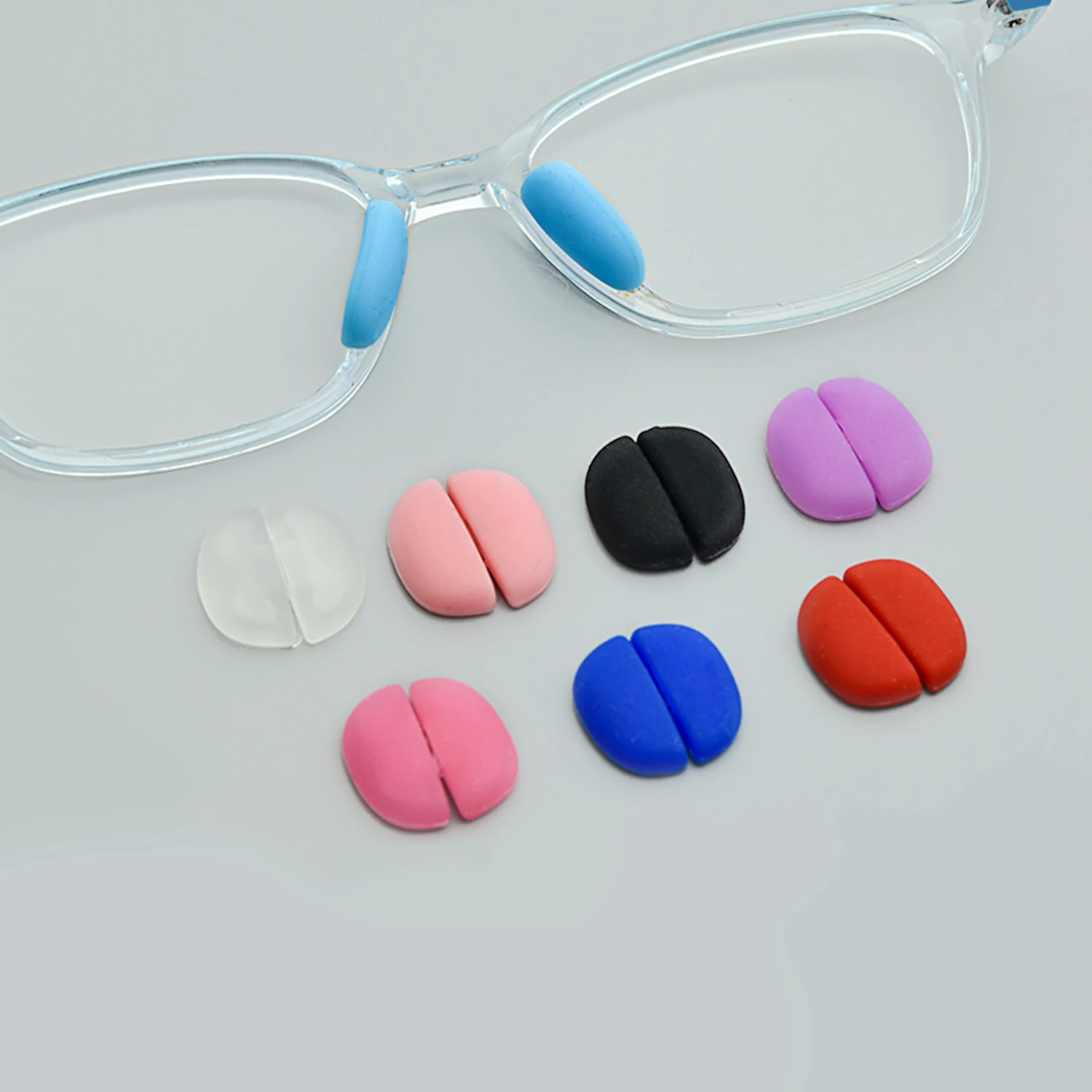 New Arrival 1 Pair Anti-slip Silicone Nose Pads For Eyeglasses Glasses Frame Stick On Nose Pad Eyewear Accessories-animated-img