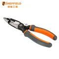 SHEFFIELD Pliers 8 inches 5 in 1  Multifunctional Electrician Needle Nose Pliers Wire Stripping Cutter Crimping Pliers S035057
