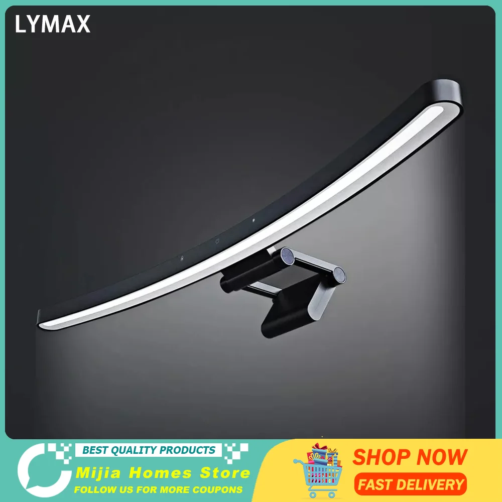 Купить Умная электроника  LYMAX Curved Screen Bar Monitor Light With RGB  Backlight Screen Hanging Lamp Smart Eye Protection Energy-saving Sound  Control