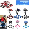 Kids Bike Helmet Knee Elbow Wrist Pads Helmet with Protective Gear Set for Bicycle Cycling Skateboard Scooter Skating Sports