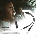 Airbus XLR To GA Dual Plug 5 Pin Male To Female Aviation Headset Connector  Aviation Headphone Cable for Aviation Communication