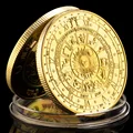 Golted Plated Tarot Wish Lucky Coins The Twelve Constellations on The Ecliptic Plane Horoscope Commemorative Collectible Coin preview-2