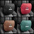 Car Neck Headrest Support Seat Soft Pillow Auto Emblem Accessories For BMW Performance X3 G30 X5 F15 G05 X1 E39 E46 E90 M3 E60