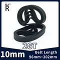 10mm Belt Width 2GT Timing Belt Length Perimeter 96mm-202mm Rubber Closed Loop 3D Printer Belt GT2 Timing Synchronous Belt Parts