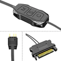 ARGB Controller Cable SATA To 5V 3 Pin Controller HUB Adapter Controller SATA Power Supply RGB Control Cable for PC Cooling Fan preview-2