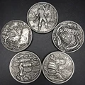 40mm Pirates of the Caribbean Medal Lucky Coin Mermaid Whale Sailor Octopus Skull Silver Collectible replica coins home decor