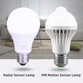 E27 LED Smart Bubble Bulb Human Body Motion Sensor Lamp 5W 9W 12W 15W Energy Saving Cold White Night Bulb For Bedroom AC 85-265V preview-1