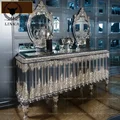 European style solid wood carved dining side cabinet porch  villa palace luxury living room lockers tea preview-1