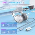 FIFINE USB Gaming Headset with 7.1 Surround Sound/3.5mm Jack/Microphone,Over-Ear Wired Headphone for PC PS4/5 Xbox Ampligame H9W preview-5