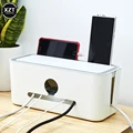 USB Cable Adapter Protector Bin Hide Organizer Big Holder Power Strip Storage Box Electronic Outlet Cord Management Case Charger