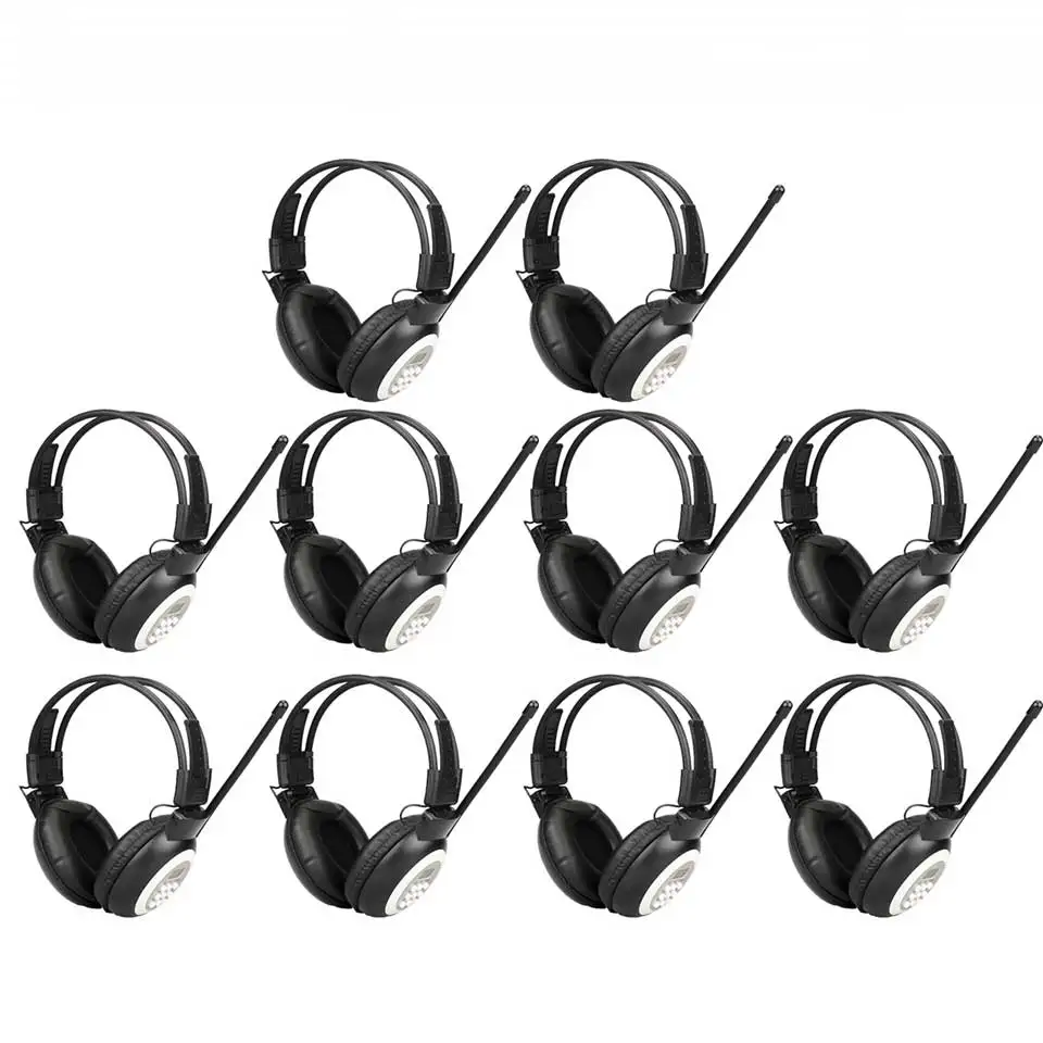 RETEKESS 10Pcs TR101 FM Headphone Radio Receiver Wireless Headset Radio Receiver for Conference Meeting Translation-animated-img