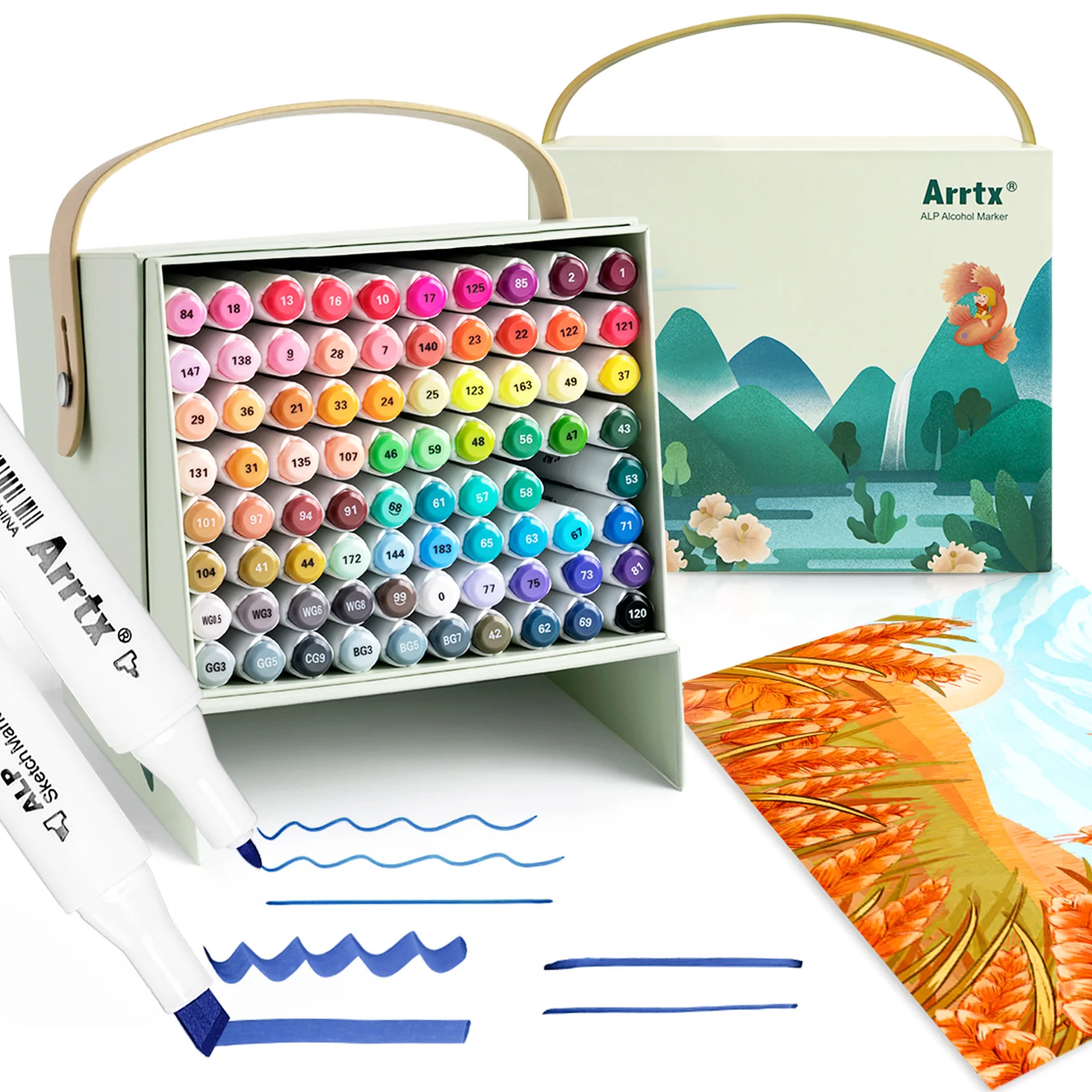 Arrtx OROS 66 Pastel Colors Marker Set Alcohol-based Fresh Colors