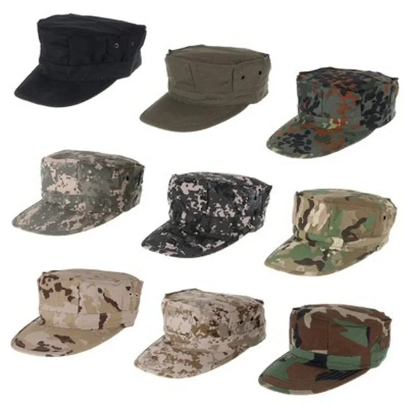 Tactical Airsoft Octagonal Cap Military Training Camouflage Hat Combat Solider Style Hunting Accessories Army Camo Airsoft Hat-animated-img